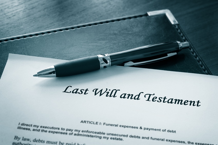 Last Will and testament document