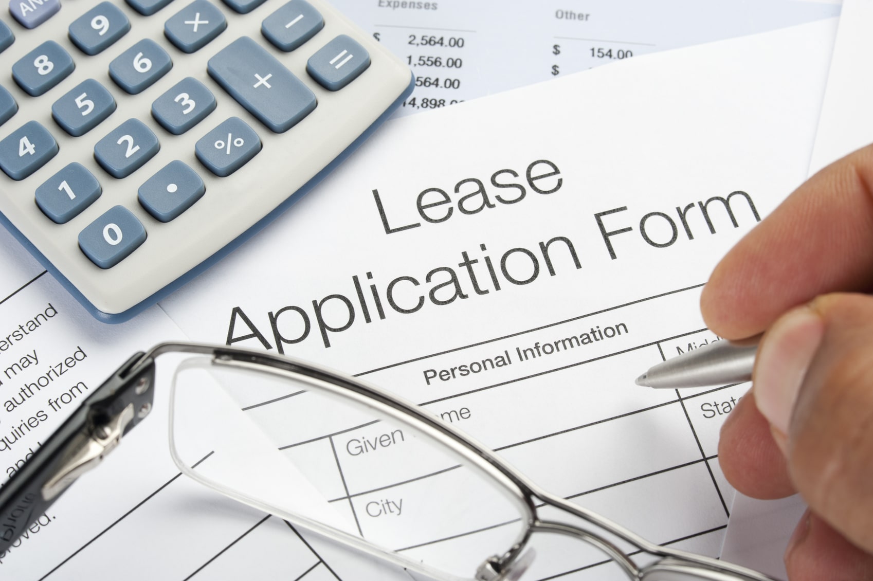 lease application form and office tools