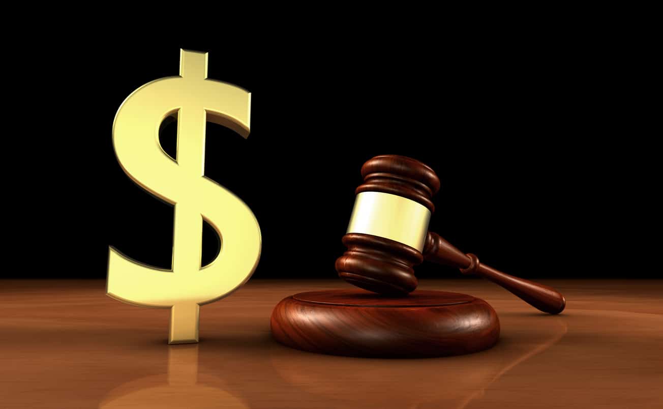 Gavel and Dollar Sign Costs of Law