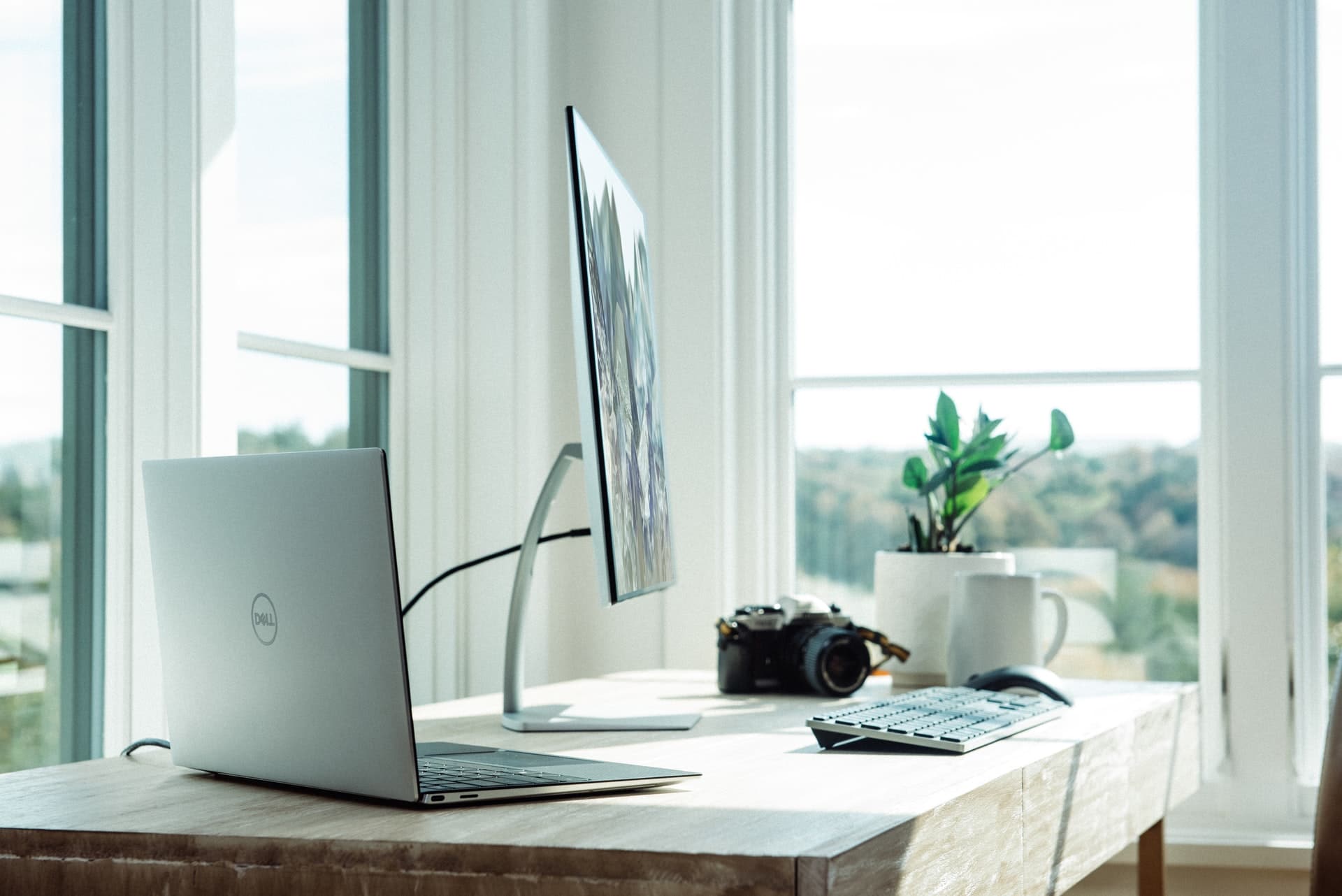 a desk setup at home representing employer responsibilities with respect to remote work