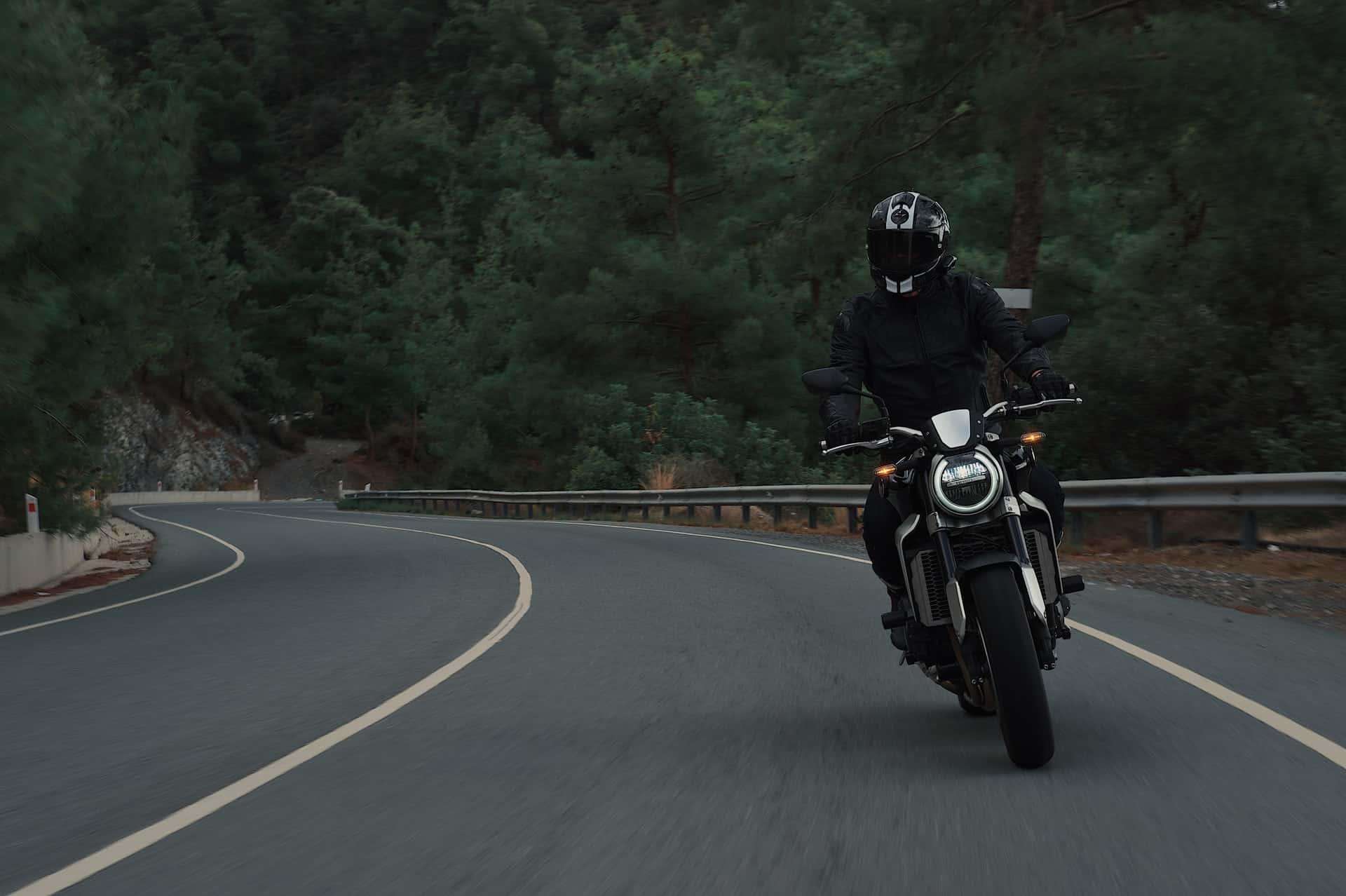 motorcyclist on road