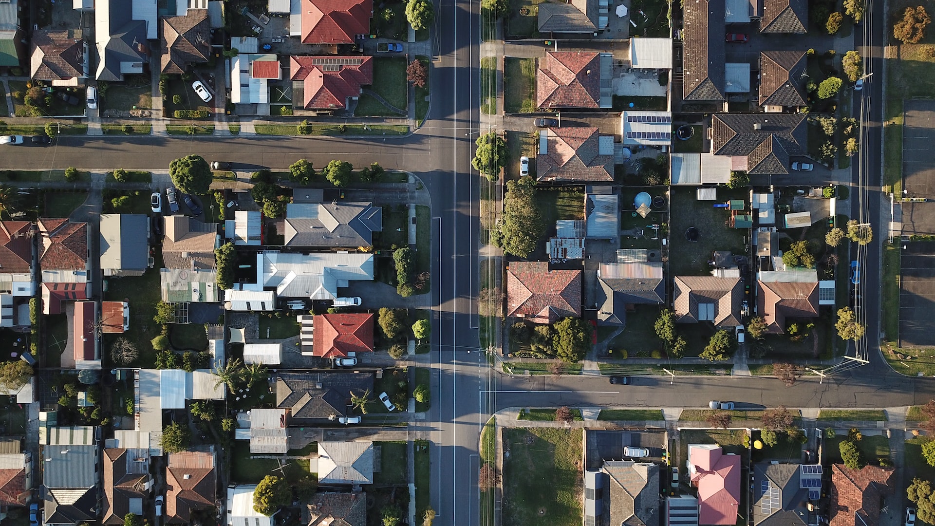 top view of houses