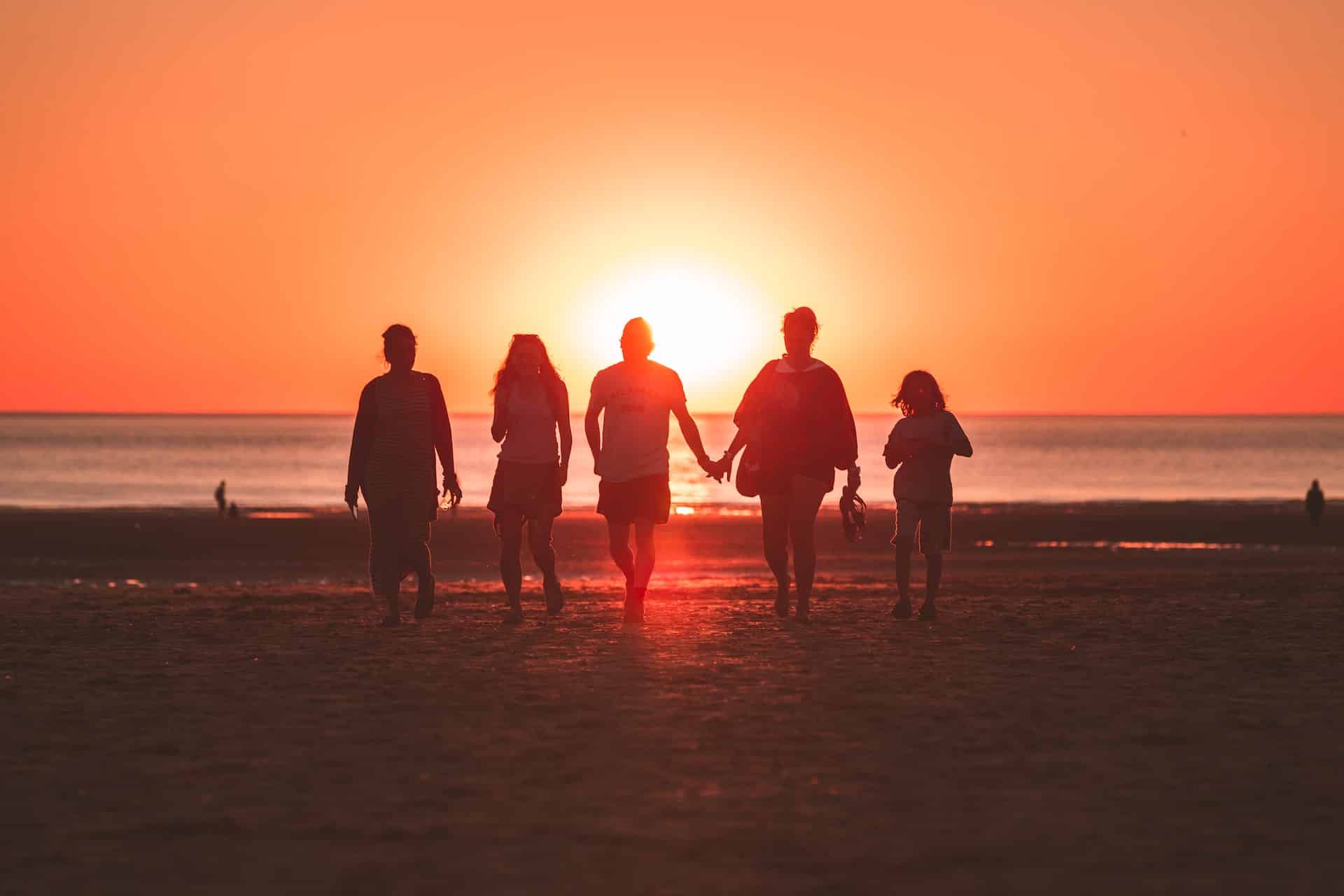 silhouette of family