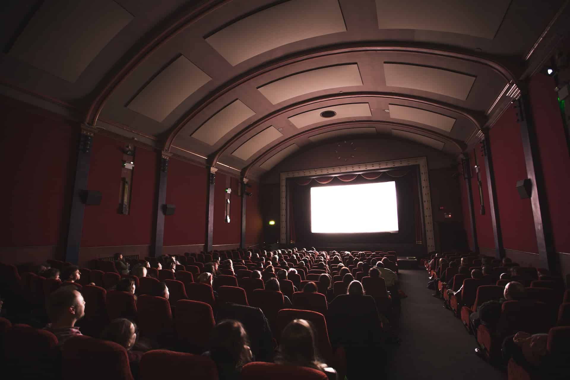 group of people in movie theatre