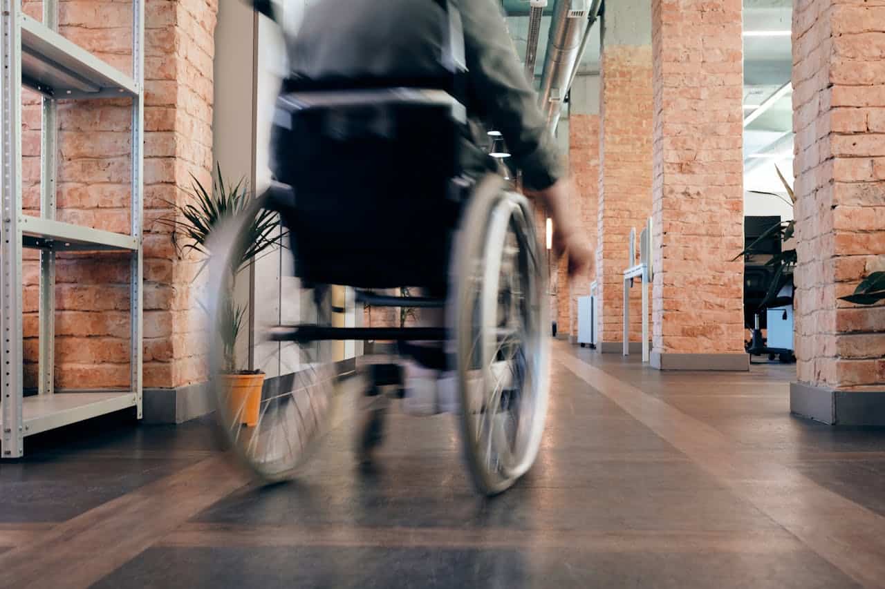 a photo of a person in a wheelchair