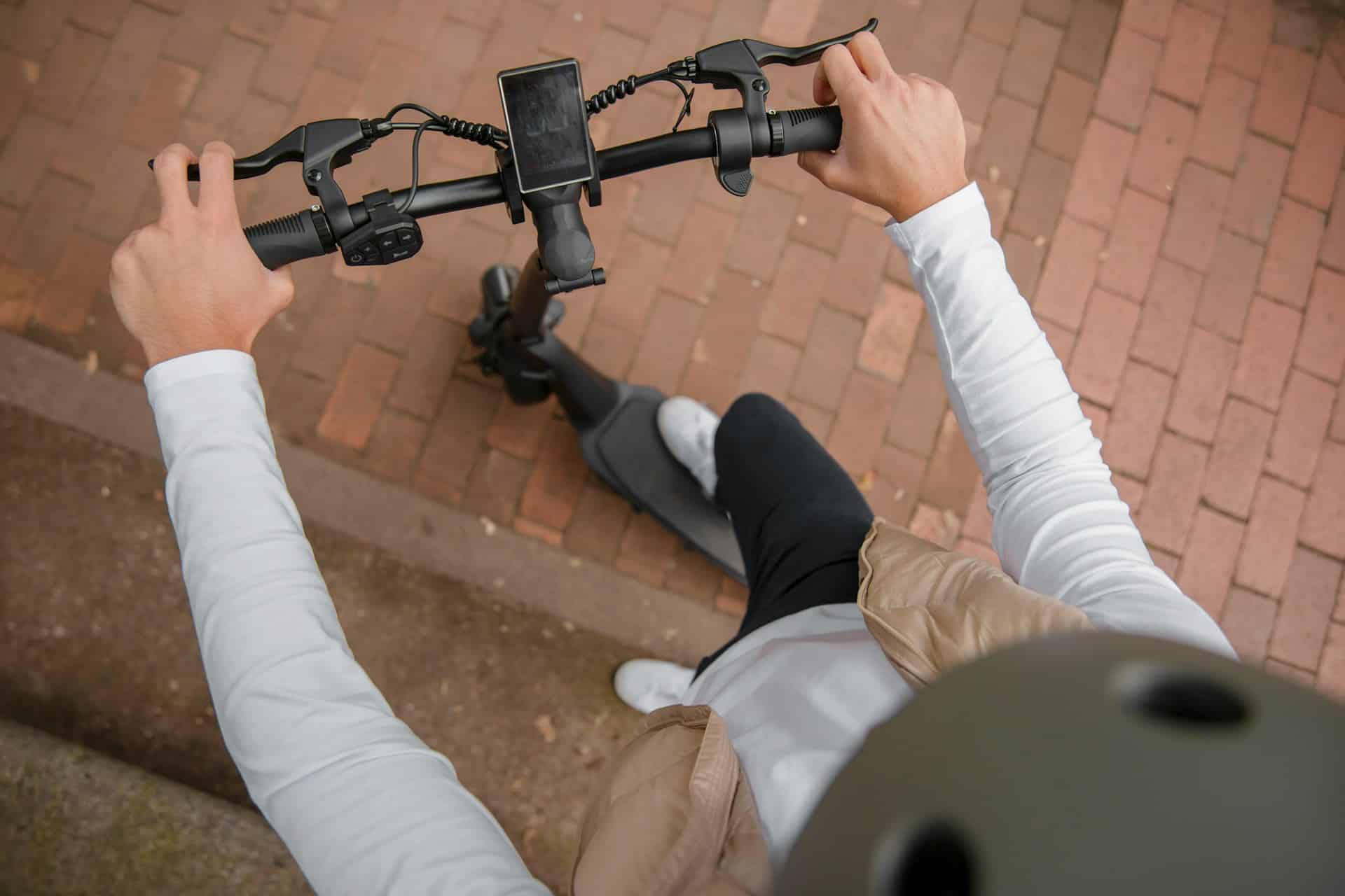 a person on an e-scooter